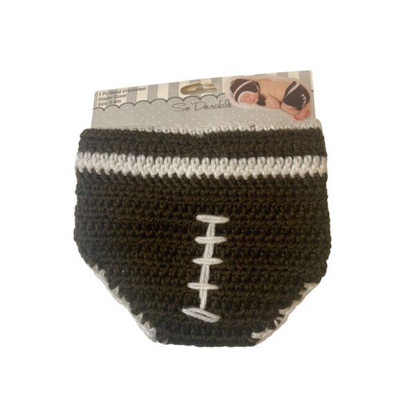 0-6 Months So'Dorable New Baby Hand Crocheted Football Diaper Cover - Picture 6 of 7